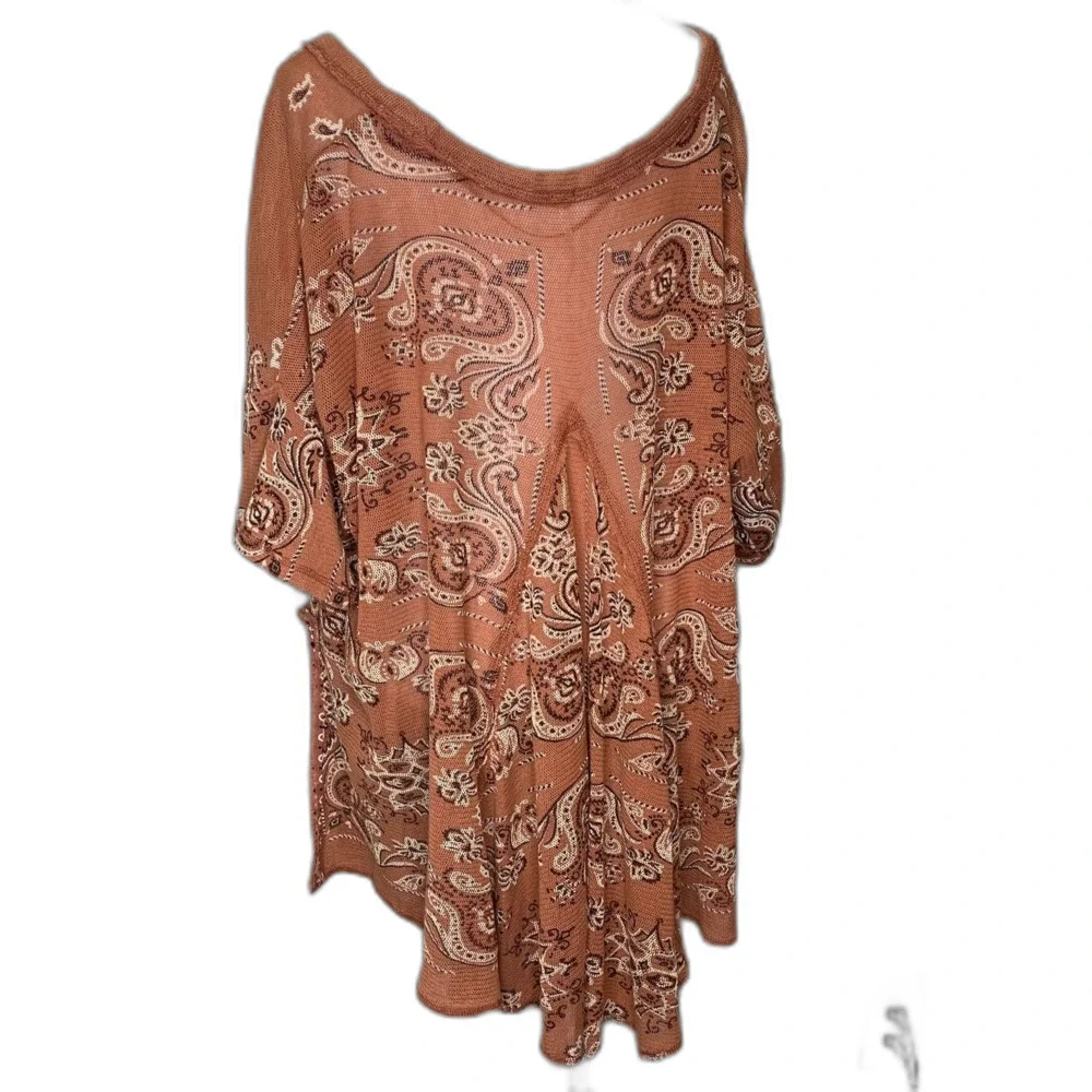 Womens Free People No Matter What Tunic Western‎ Cowgirl Oversized Boho Summer